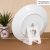 Phôi dĩa sứ tròn jasmine viền vàng 28cm