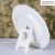 Phôi dĩa sứ viền hoa hồng 25cm – in chuyển nhiệt