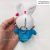 Phôi gấu bông in hình 3D thỏ xanh nhỏ 14cm