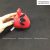 Phôi gấu bông gấu bông chim angry bird màu đỏ 10cm